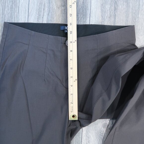 Pants Womens 12 Dark Gray Dress Trousers Stretch Straight Leg Elastic Waist - Picture 7 of 14